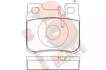 Комплект тормозных колодок RB0978 R BRAKE