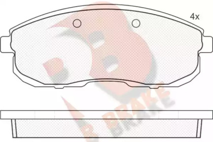 Комплект тормозных колодок RB1100 R BRAKE