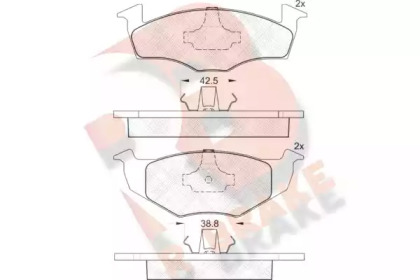 Комплект тормозных колодок RB1119 R BRAKE