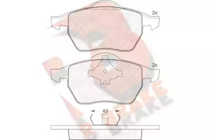 Комплект тормозных колодок RB1131 R BRAKE