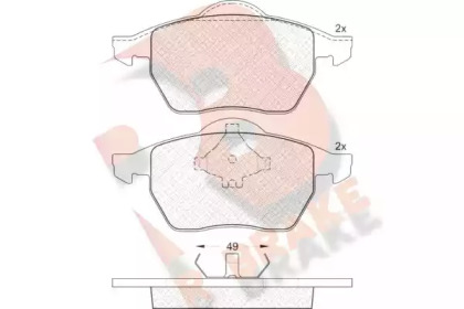 Комплект тормозных колодок RB1139 R BRAKE