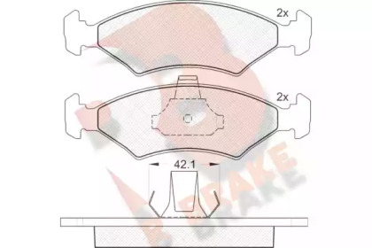 Комплект тормозных колодок RB1142 R BRAKE