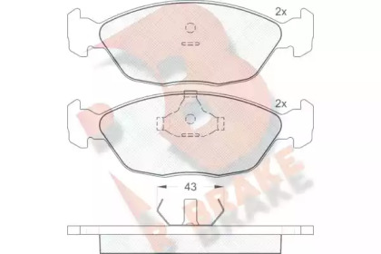 Комплект тормозных колодок RB1275 R BRAKE