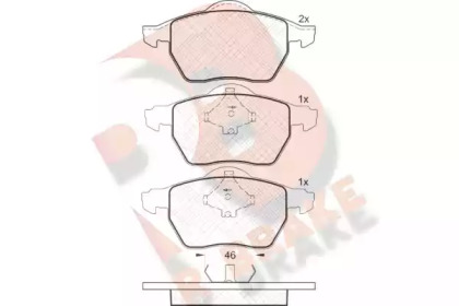 Комплект тормозных колодок RB1294 R BRAKE