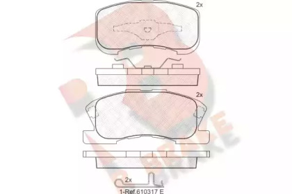 Комплект тормозных колодок RB1342 R BRAKE