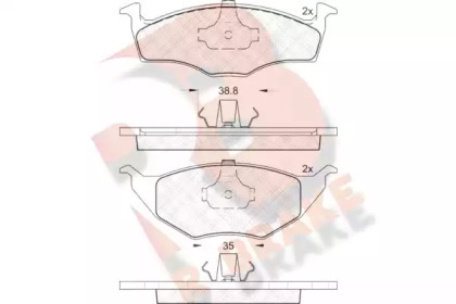 Комплект тормозных колодок RB1373 R BRAKE