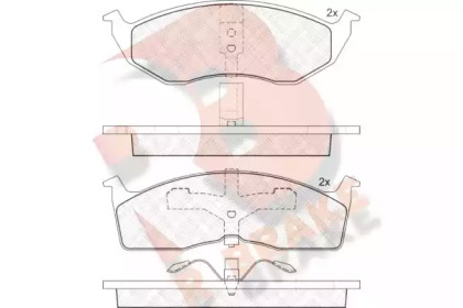 Комплект тормозных колодок RB1377 R BRAKE