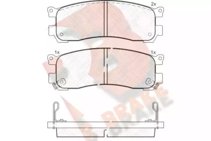 Комплект тормозных колодок RB1418 R BRAKE