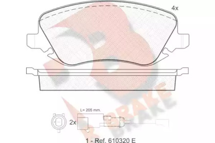 Комплект тормозных колодок RB1454 R BRAKE