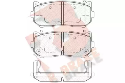 Комплект тормозных колодок RB1669 R BRAKE