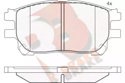 Комплект тормозных колодок RB1671 R BRAKE