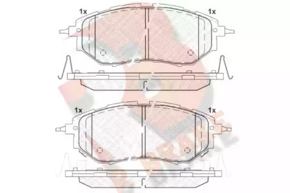 Комплект тормозных колодок RB1697 R BRAKE