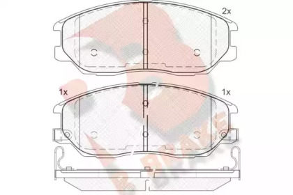 Комплект тормозных колодок RB1714 R BRAKE