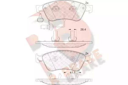 Комплект тормозных колодок RB1725 R BRAKE