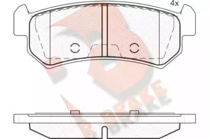 Комплект тормозных колодок RB1727 R BRAKE