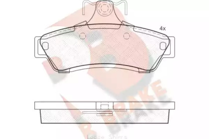 Комплект тормозных колодок RB1753 R BRAKE