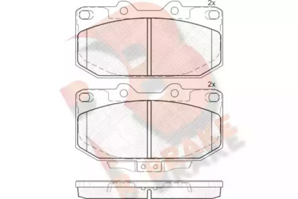 Комплект тормозных колодок RB1755 R BRAKE