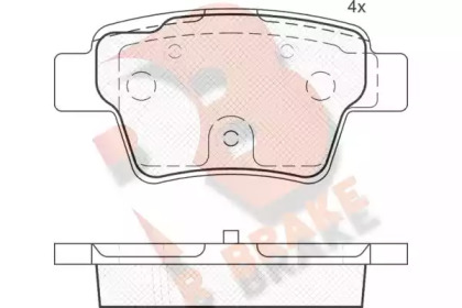 Комплект тормозных колодок RB1765 R BRAKE