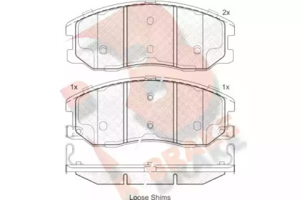 Комплект тормозных колодок RB1798 R BRAKE