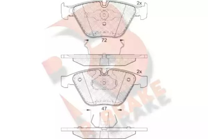 Комплект тормозных колодок RB1814 R BRAKE