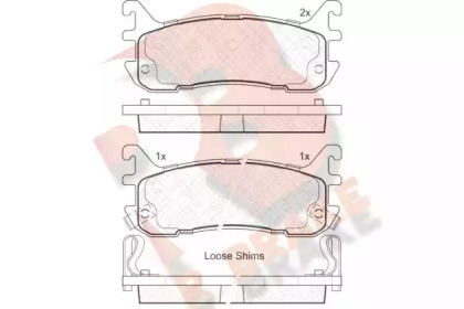 Комплект тормозных колодок RB1819 R BRAKE