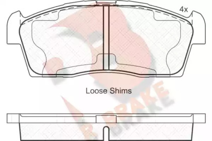 Комплект тормозных колодок RB1833 R BRAKE