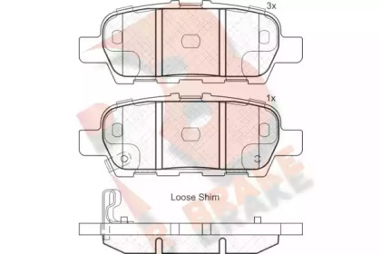 Комплект тормозных колодок RB1901 R BRAKE