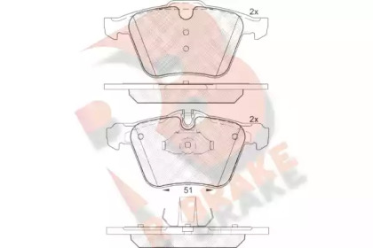 Комплект тормозных колодок RB1902 R BRAKE