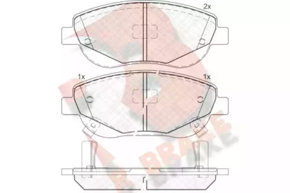 Комплект тормозных колодок RB1944 R BRAKE