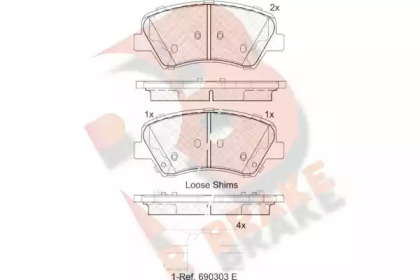 Комплект тормозных колодок RB2029 R BRAKE