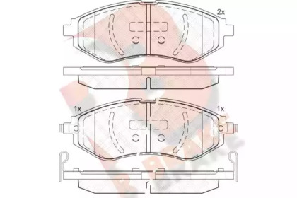 Комплект тормозных колодок RB2040 R BRAKE