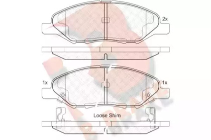 Комплект тормозных колодок RB2074 R BRAKE