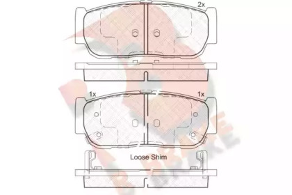 Комплект тормозных колодок RB2151 R BRAKE