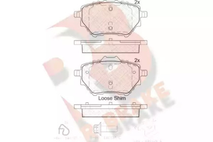 Комплект тормозных колодок RB2162 R BRAKE