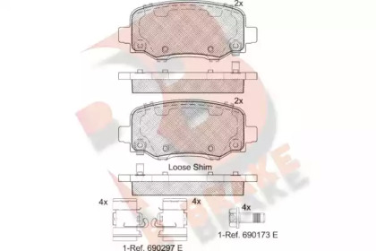 Комплект тормозных колодок RB2176 R BRAKE