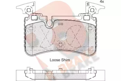 Комплект тормозных колодок RB2209 R BRAKE