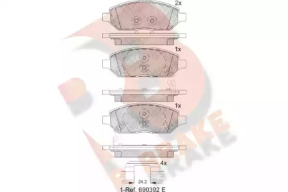 Комплект тормозных колодок RB2264 R BRAKE