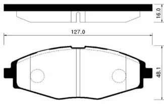 Комплект тормозных колодок HP2002 HSB GOLD