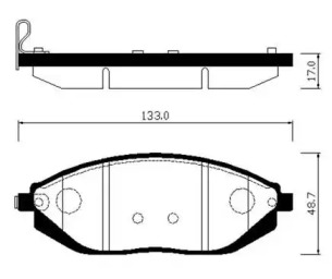 Комплект тормозных колодок HP2023 HSB GOLD