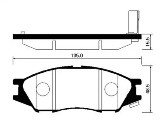 Комплект тормозных колодок HP3004 HSB GOLD