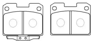 Комплект тормозных колодок HP8297 HSB GOLD