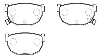 Комплект тормозных колодок HP9028 HSB GOLD