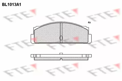 Комплект тормозных колодок BL1013A1 FTE