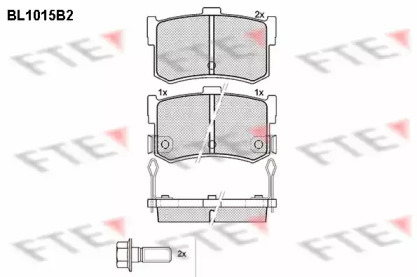 Комплект тормозных колодок BL1015B2 FTE