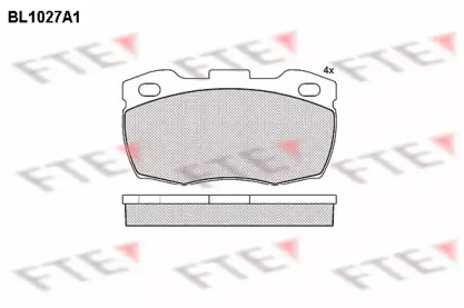 Комплект тормозных колодок BL1027A1 FTE