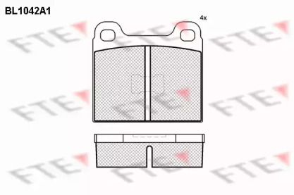 Комплект тормозных колодок BL1042A1 FTE