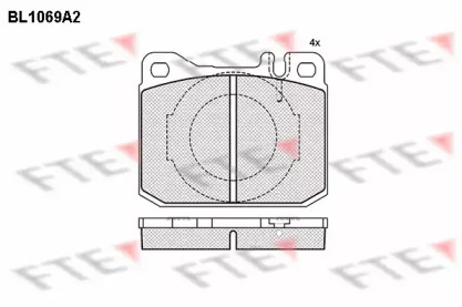 Комплект тормозных колодок BL1069A2 FTE