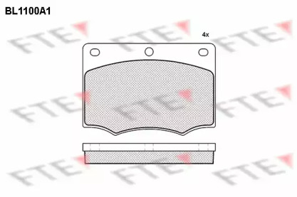 Комплект тормозных колодок BL1100A1 FTE