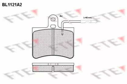 Комплект тормозных колодок BL1121A2 FTE