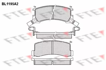 Комплект тормозных колодок BL1195A2 FTE